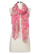 Gap Women Drapey Fringe Aloha Scarf - Hot Pink
