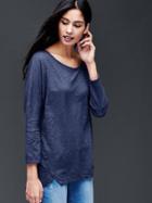 Gap Cotton Open Crew Tunic - True Indigo