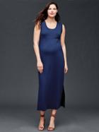 Gap Rolled Sleeve Maxi Dress - Comet Blue