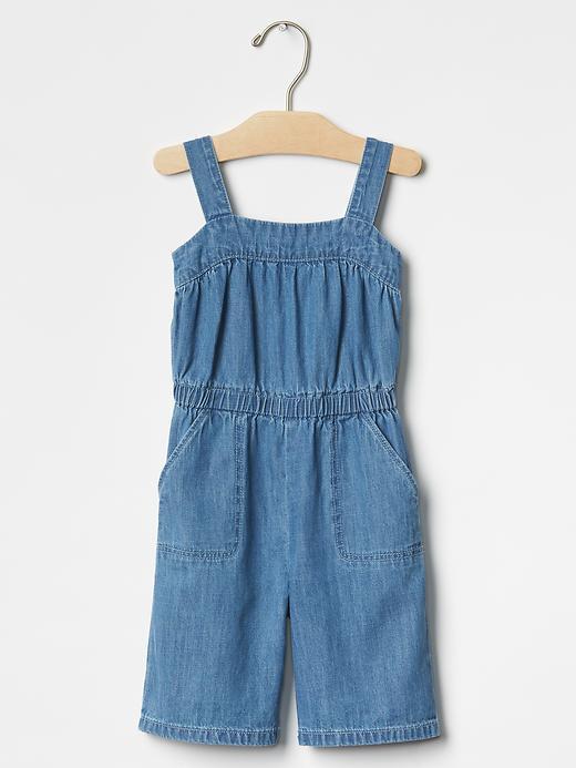 Gap 1969 Chambray Tank Romper - Denim