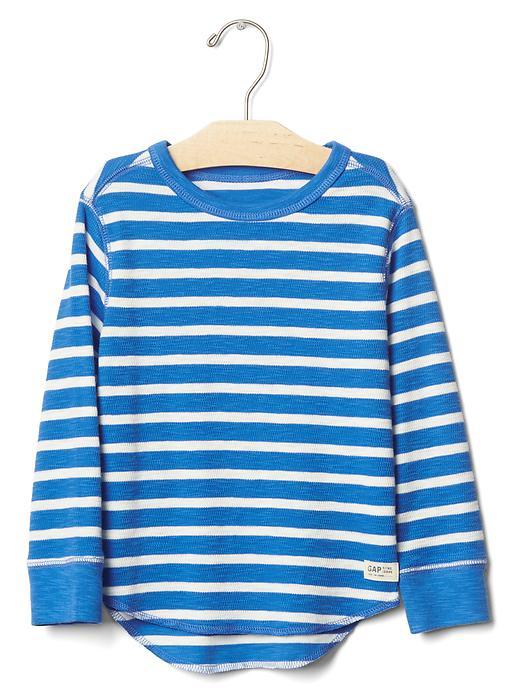 Gap Stripe Waffle Knit Tee - New Off White
