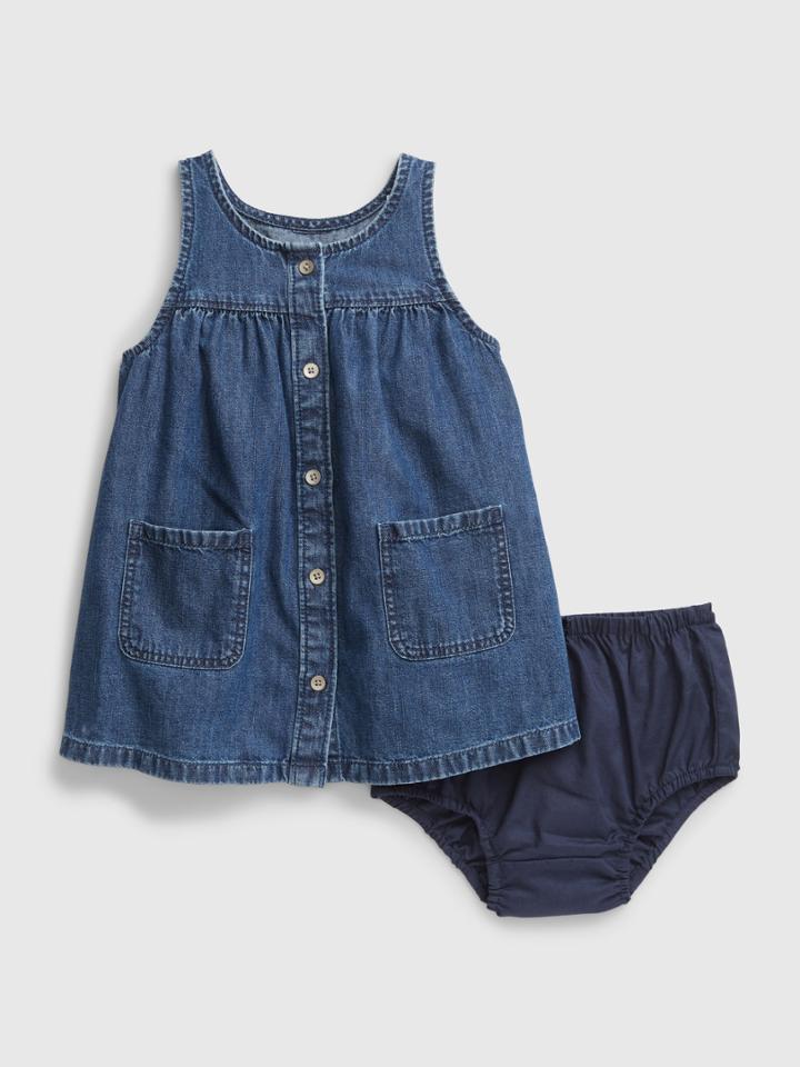 Baby Denim Dress With Washwell