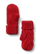 Gap Cable Knit Mittens - Modern Red