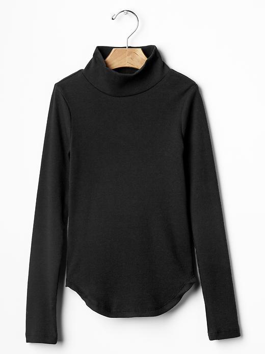 Gap Ribbed Mockneck Tee - True Black