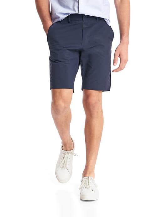 Gap Men Performance Stretch Khaki Shorts 10 - True Indigo