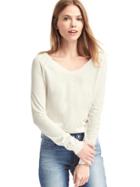 Gap Women Pointelle Long Sleeve Sweater - New Off White