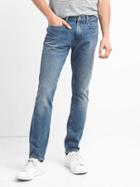 Gap Men Skinny Fit Jeans Stretch - Washed Medium Blue