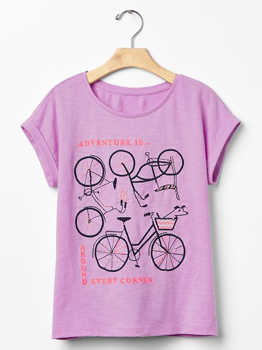 Gap Graphic Jersey Tee - Purple Hydrangea