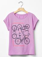Gap Graphic Jersey Tee - Purple Hydrangea