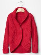 Gap Cable Knit Cocoon Cardigan - Modern Red