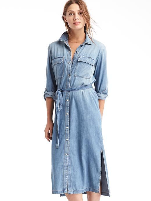 Gap Women 1969 Long Denim Shirtdress - Medium Indigo