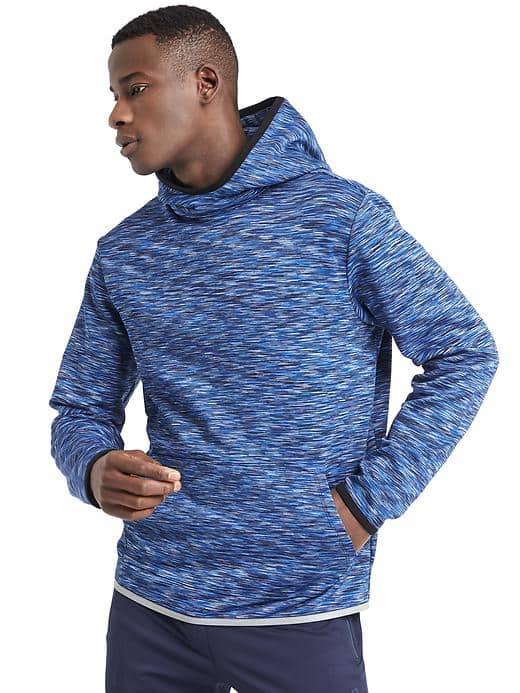 Gap Orbital Fleece Spacedye Pullover Hoodie - Heather Blue