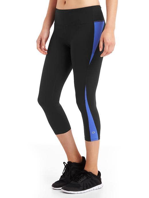 Gap Women Gfast Sprint Tech Capris - Colorblock Black