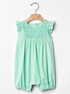 Gap Eyelet Flutter One Piece - Shore Blue