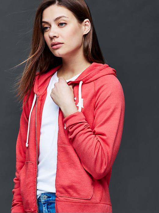 Gap Women Logo 1969 Zip Hoodie - Buoy Red