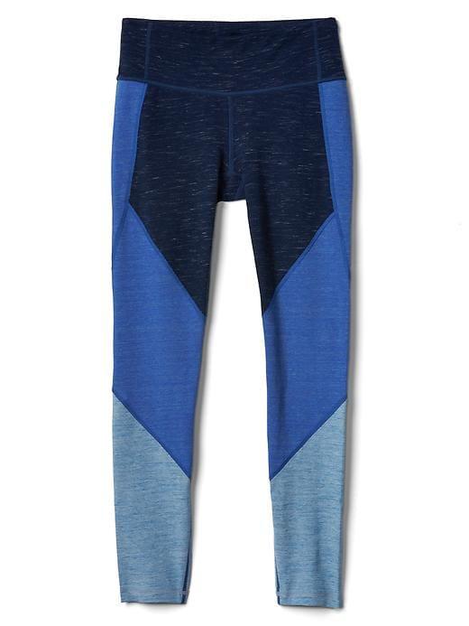 Gap Women Gfast Performance Cotton Colorblock Leggings - Navy Space Dye