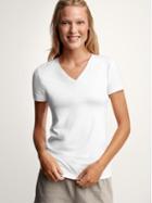 Gap Womens White Pure Body V Neck Shirt