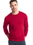 Gap Men Merino Wool Crew Sweater - Red