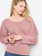 Gap Women Textured Boatneck Pullover - Pink