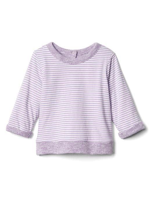 Gap Favorite Reversible Crew Pullover - Lilac Surge