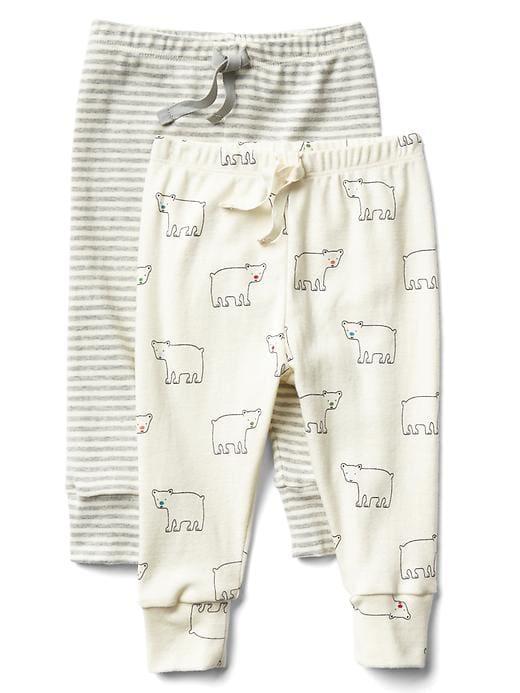 Gap Bear Knit Pants 2 Pack - Neutral Print