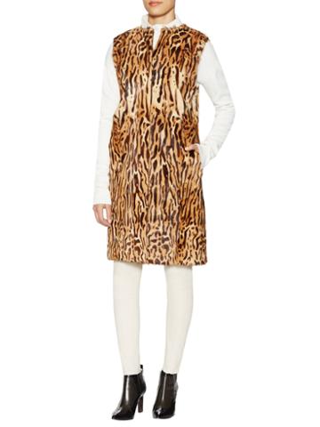 Tasha Tarno Tall Printed Fur Vest