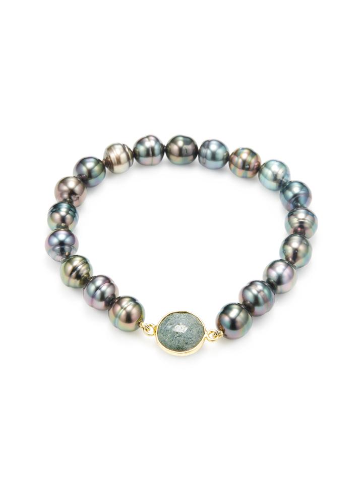 Tara Pearls Tahitian Pearl & Agate Bracelet