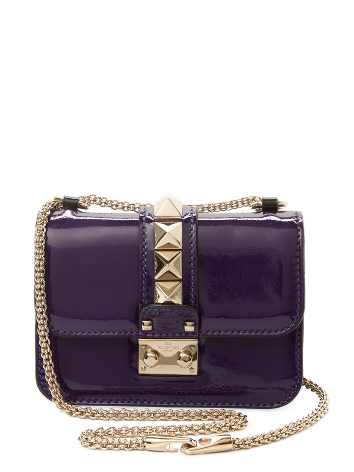 Valentino Garavani Glam Lock Mini Patent Leather Shoulder Bag