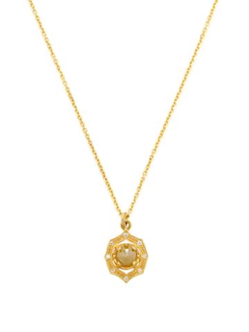 Suneera Makani 18k Yellow Gold & 1.10 Total Ct. Diamond Pendant Necklace