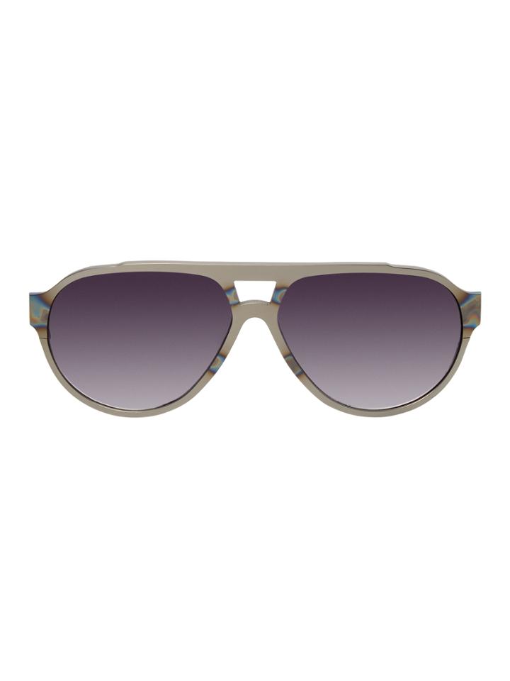Kris Van Assche By Linda Farrow Gallery Raw Detailing & Acetate Aviator Frame