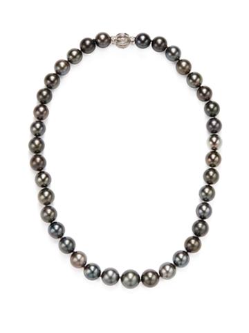 Vendoro Pearl & 0.59 Total Ct. Diamond Necklace