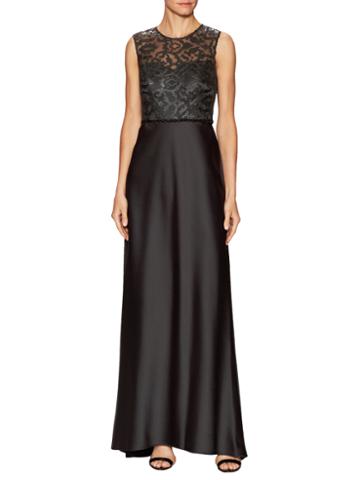 Sara Emanuel Embellished Waist Maxi Cocktail Dress