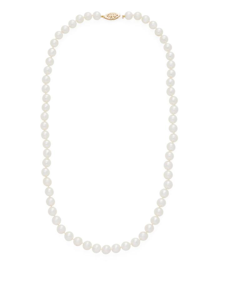 Belpearl Akoya Pearl & 14k Yellow Gold Strand Necklace