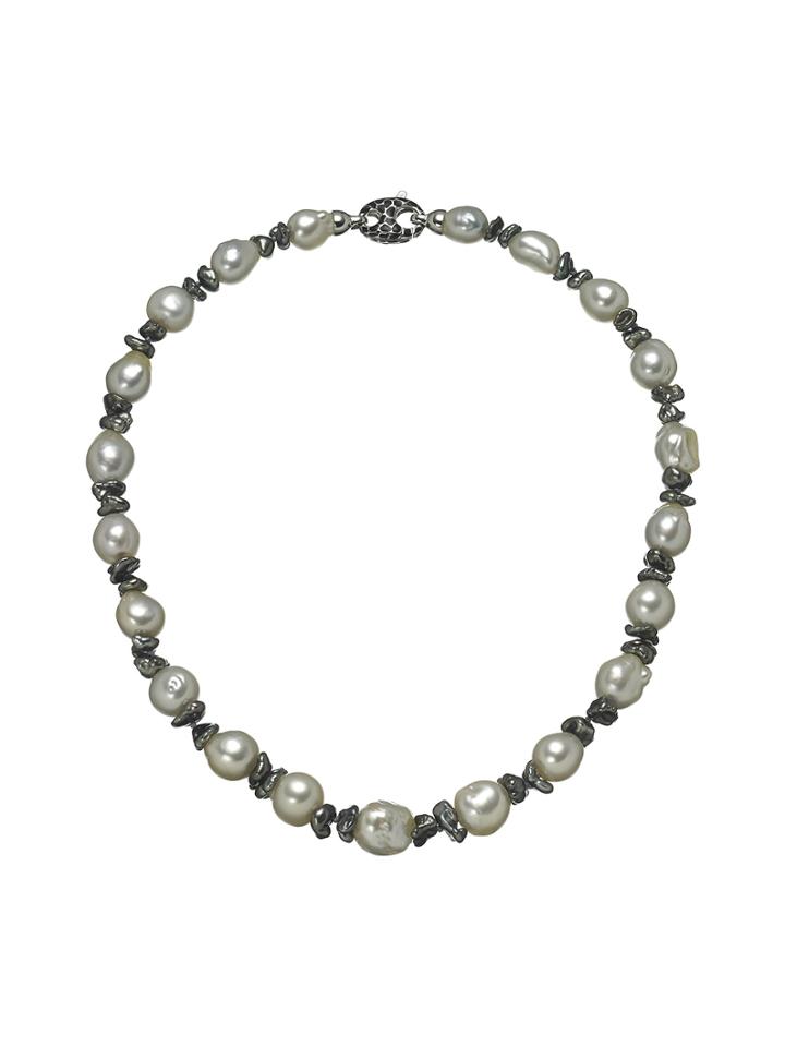 Baggins White South Sea & Tahitian Keshi Cultured Pearl Strand Necklace