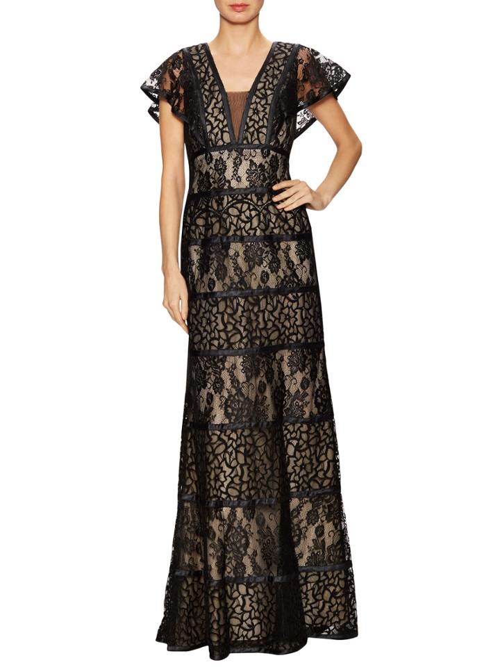 Basix Lace Overlayer Evening Gown