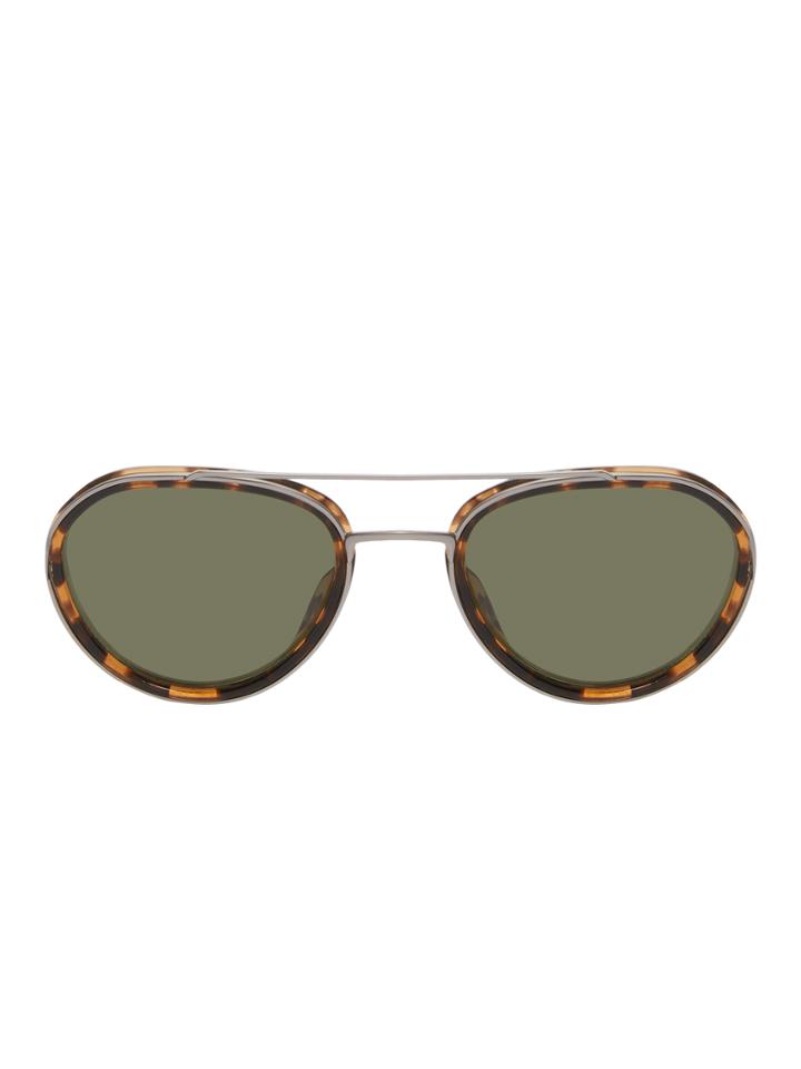 Dries Van Noten By Linda Farrow Gallery Tinted Saddle Aviator Frame