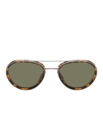 Dries Van Noten By Linda Farrow Gallery Tinted Saddle Aviator Frame