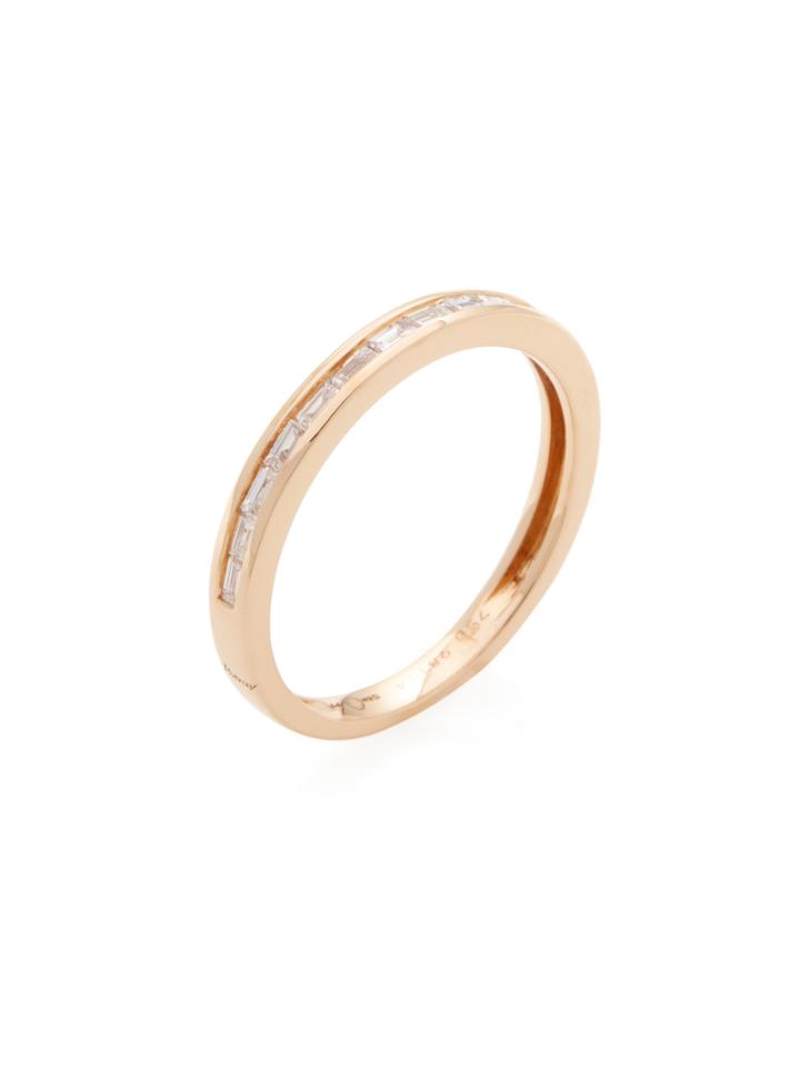 Poiray 18k Rose Gold & 0.30 Total Ct. Diamond Ring