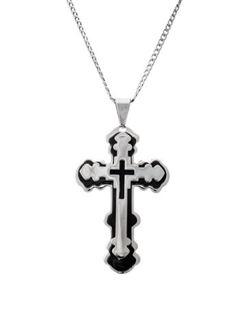 Creed 1913 Triple Layer Cross Pendant Necklace