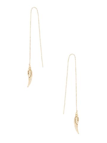 Cara Couture Crystal Feather Threader Earrings