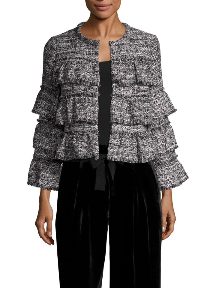 Hiche Ruffle Tweed Jacket