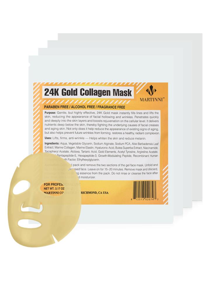 Martinni Beauty Masks 24k Gold Collagen Facial Mask (4 Pk)