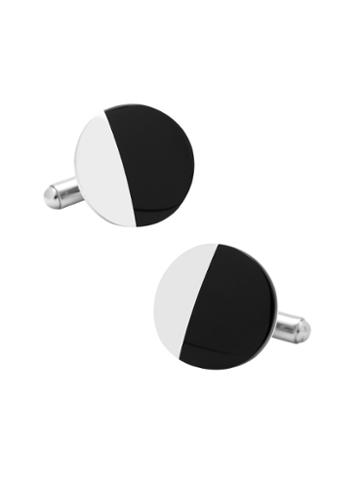 Ox And Bull Trading Co. Stainless Steel & Onyx Cufflinks
