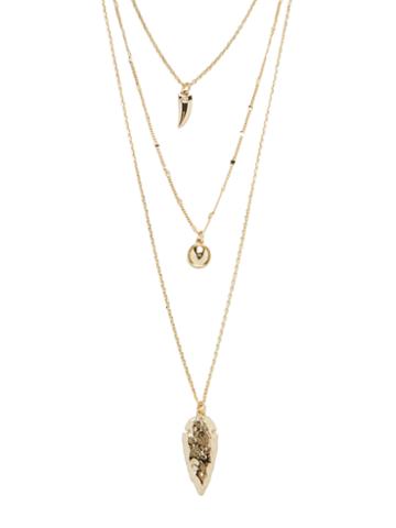 Cara Couture Triple Layered Pendant Necklace