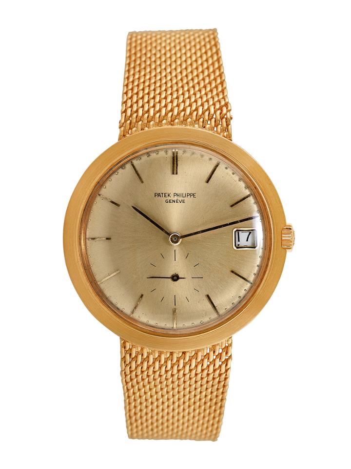 Vintage Patek Philippe Calatrava Champagne Dial Watch, 34mm