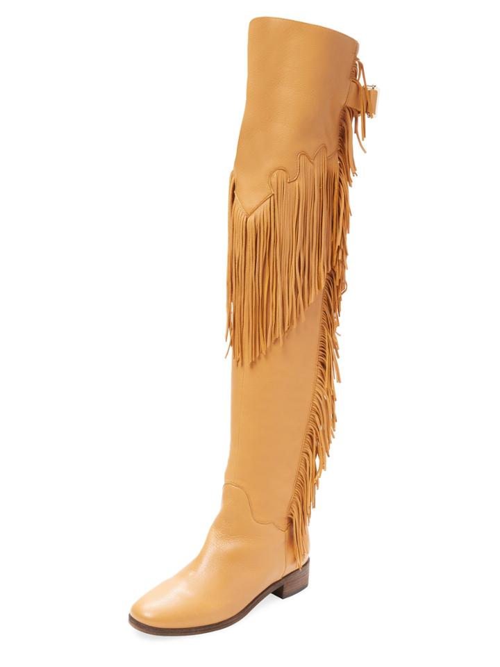 See By Chloe Fringed Leather Over The Knee Boot