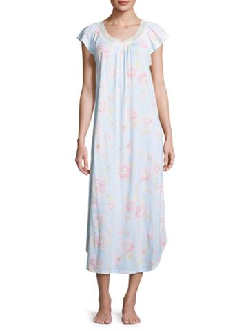 Midnight By Carole Hochman Cotton Floral Gown