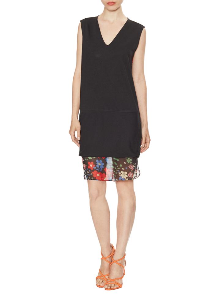 Karen Zambos Vintage Couture Bailey Floral Contrast Dress