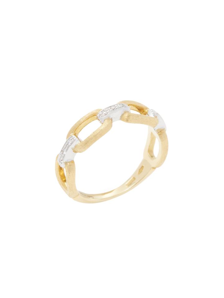 Marco Bicego Murano 18k Yellow Gold & 0.07 Total Ct. Diamond Link Ring