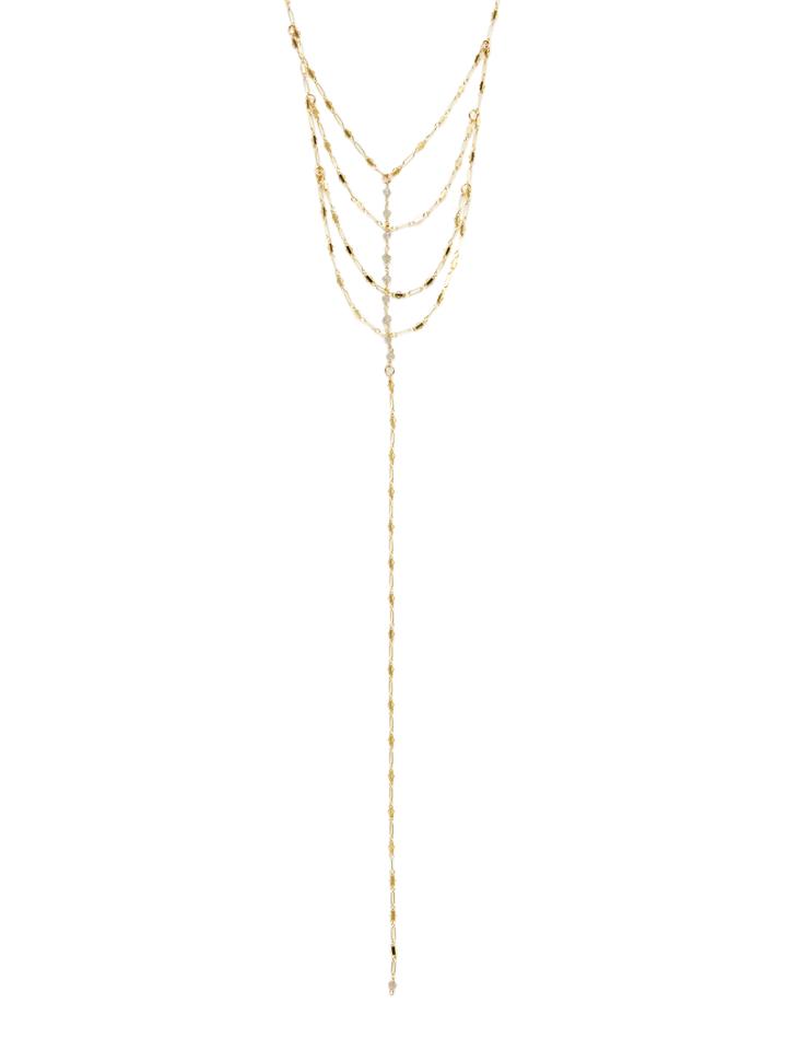 Taylor Kenney Jewelry Moonstone Lariat Necklace